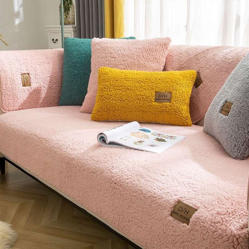 Ultrazachte bankhoes van lamskasjmier – pluizig effect & antislip 